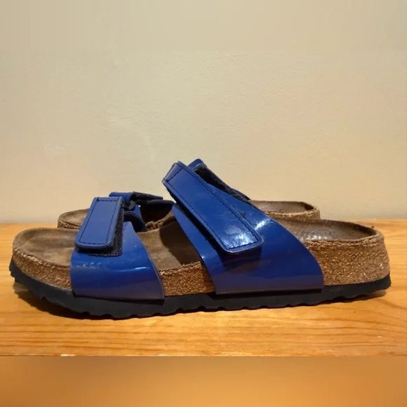 Birkenstock Birki's Madura Royal Blue Velcro Double Strap Sandals Size 7 - Picture 6 of 11